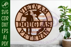 Vietnam Veteran name sign svg laser cut wall sign Product Image 1