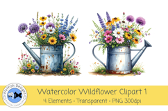 Watercolor Wildflower PNG Clipart Set 1 Product Image 2