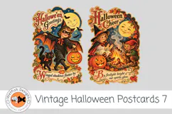 Halloween Vintage PNG Postcards 7 Product Image 2