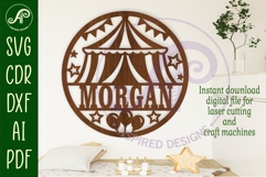 Circus name sign design for laser cutting Product Image 1