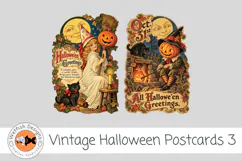 Halloween Vintage PNG Postcards 3 Product Image 2