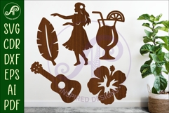 Tropical Silhouette Shapes, Summer Cut outs 1 Product Image 1