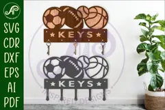 Sports balls Key holders for metal and laser cutting Product Image 1