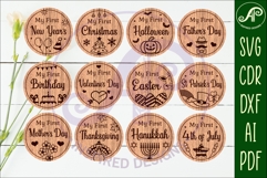 My first celebrations Baby holiday milestone discs laser Product Image 1