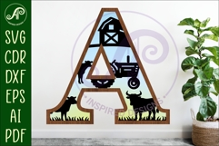 Farm Large A wall Letter 3 layer sign Product Image 1