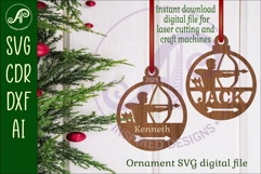 Archery personalized Christmas Ornament SVG Product Image 1