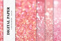 pink glitter Background Wallpaper Sparkles Digital Paper_4 Product Image 1
