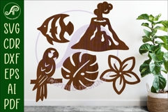 Tropical Silhouette Shapes, Summer Cut outs 5 Product Image 1
