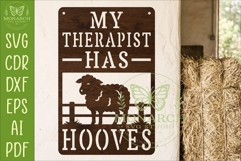 My Therapist Has Hooves Sheep Wall Sign SVG | Funny Product Image 1