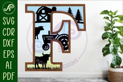 Farm Large F wall Letter 3 layer sign Product Image 1