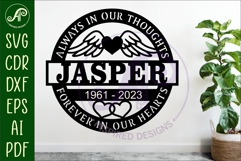 Memorial name wall art sign, SVG personalized sign Product Image 1