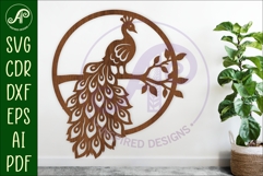 Peacock theme wall sign, SVG file. Product Image 1