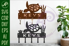 Turtle Key holder Ocean designs for wood and metal Product Image 1