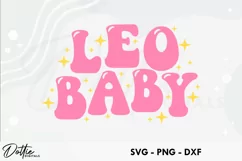 Leo Baby SVG DXF PNG Zodiac Star Sign Product Image 1