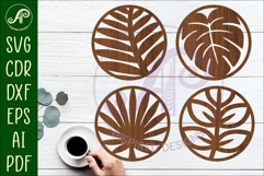 Leaf Coasters, laser cut out leaves designs d1 Product Image 1