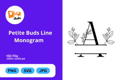 Petite Buds Line Monogram Product Image 1