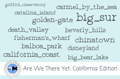 California Travel Word Art PNG Clipart Product Image 2