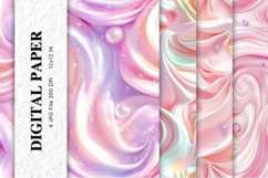Whipped Cream Background Rainbow creamy swirls Pattern_4 Product Image 1