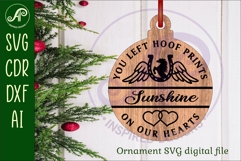 Horse memorial Christmas Ornament SVG laser cut Product Image 1