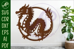 Chinese Dragon wall sign laser cut file Product Image 1