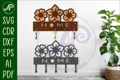 Flowers Key holder designs for wood and metal Product Image 1