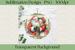 Vintage Santa &amp; Mrs. Claus Christmas Wind Spinner PNG Product Image 1