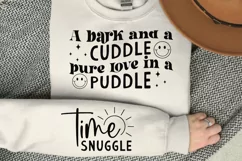 A Bark And A Cuddle Pure Love Sleeve SVG, Dog SVG Design Product Image 3