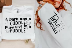 A Bark And A Cuddle Pure Love Sleeve SVG, Dog SVG Design Product Image 2