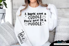 A Bark And A Cuddle Pure Love Sleeve SVG, Dog SVG Design Product Image 1