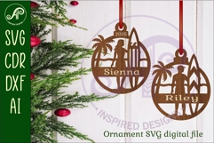 Surfer Christmas Ornament SVG Product Image 1