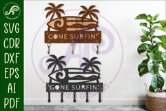 Surf board Key holders for metal and laser cutting Product Image 1