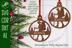 Hiker Christmas Ornament SVG Product Image 1