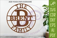 Monogram Family Letter B Name Sign SVG Product Image 1