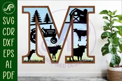 Farm Large M wall Letter 3 layer sign Product Image 1