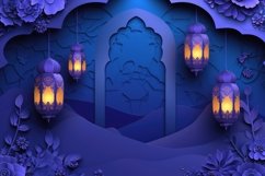 A beautiful ramadan papercut background Product Image 1