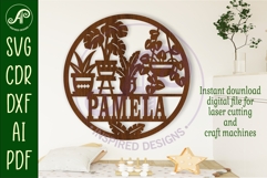 Indoor plants name wall art sign, SVG personalized sign Product Image 1