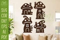 Fairy Village SVG . Fantasy house silhouettes 1 Product Image 1