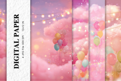 Sky Cloud Background Digital Paper Wallpaper_6 Product Image 1