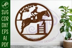 Horse jumper wall art sign, SVG file Product Image 1