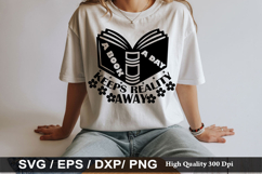 A Book a Day Keeps Reality Away - Reading SVG Design Product Image 1
