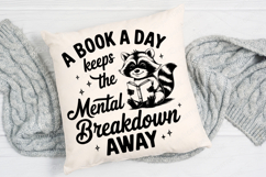 A Book A Day Keeps The Mental T-Shirt Design Product Image 4