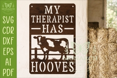My Therapist Has Hooves Cow Wall Sign SVG | Funny Product Image 1