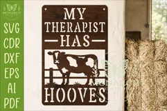 My Therapist Has Hooves Cow Wall Sign SVG | Funny Product Image 1