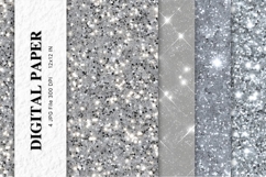 silver glitter Background Wallpaper Sparkles Digital Paper_3 Product Image 1