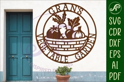 Gran's Vegetable Garden Sign SVG, Laser Cut Vegetable Garden Product Image 1