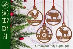 Farm animals Christmas Ornaments, personalized 1 Product Image 1
