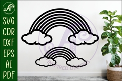 Rainbow silhouettes, SVG laser cut file Product Image 1