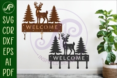 White tail Deer Key holder designs for wood and metal Product Image 1