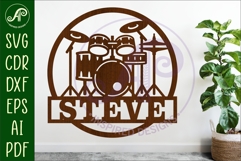 Drum kit named wall sign Product Image 1