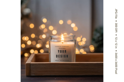 Candle Label Mockup Christmas Soy Jar Candle Amber Cozy_105 Product Image 1